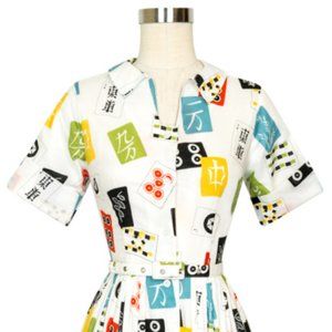 Trashy Diva Mahjong Shirtwaist Dress